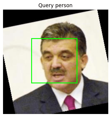 Query person (Abdullah_Gul) — 128-d ResNet-50 embedding extracted